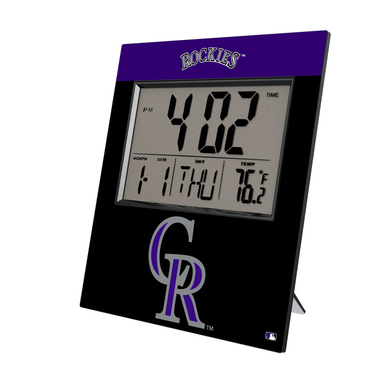 Colorado Rockies Color Block Wall Clock