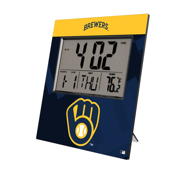 Milwaukee Brewers Color Block Wall Clock