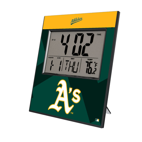 Oakland Athletics Color Block Wall Clock