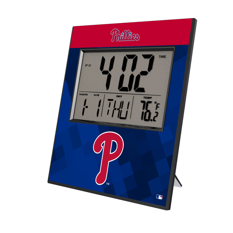 Philadelphia Phillies Color Block Wall Clock