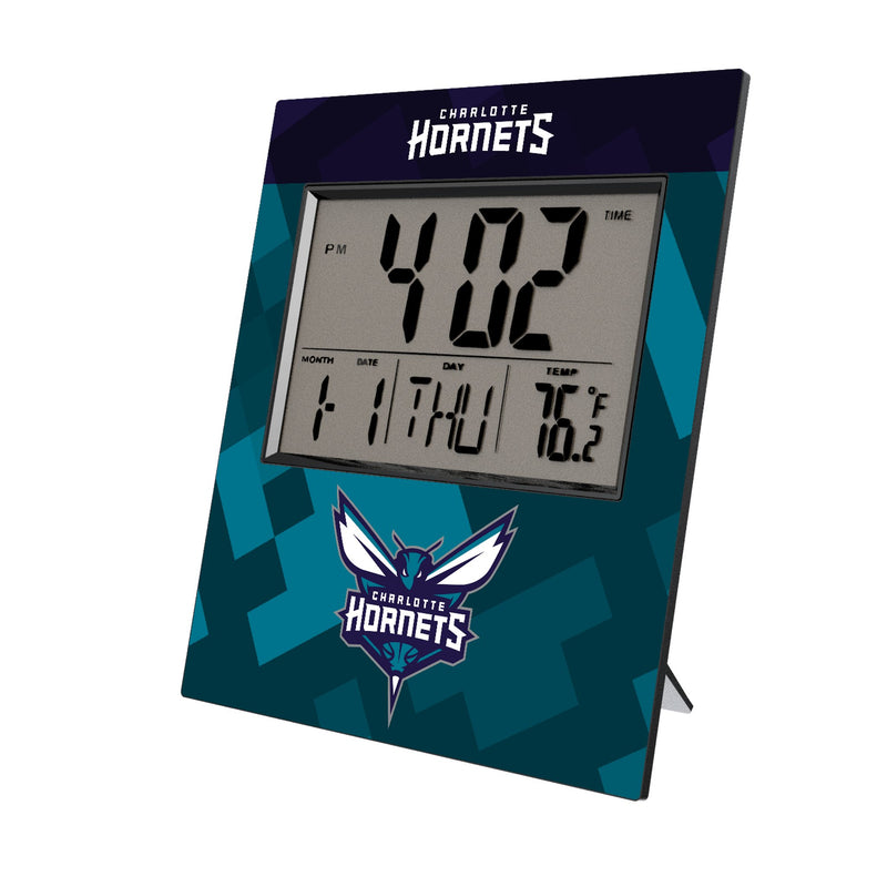 Charlotte Hornets Color Block Wall Clock