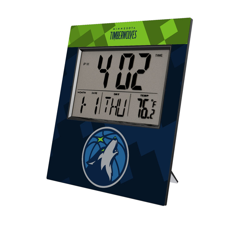 Minnesota Timberwolves Color Block Wall Clock