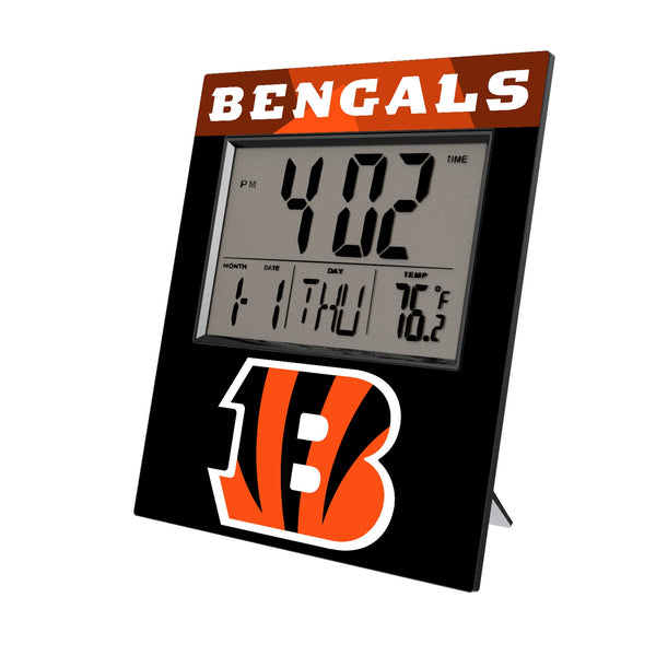 Cincinnati Bengals Color Block Wall Clock