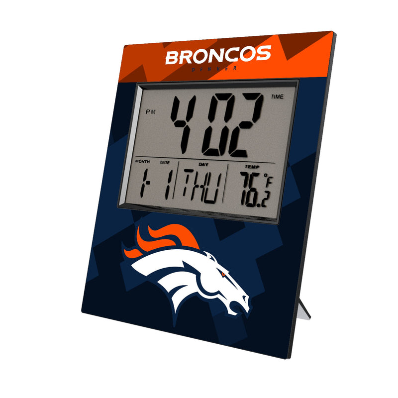 Denver Broncos Color Block Wall Clock