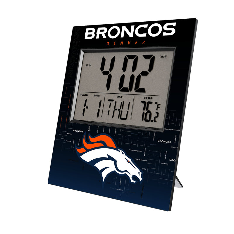 Denver Broncos Quadtile Wall Clock