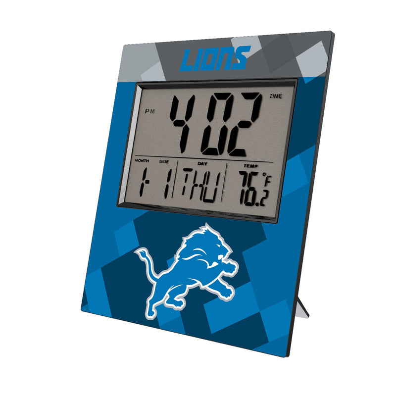 Detroit Lions Color Block Wall Clock