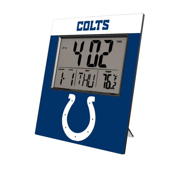 Indianapolis Colts Color Block Wall Clock