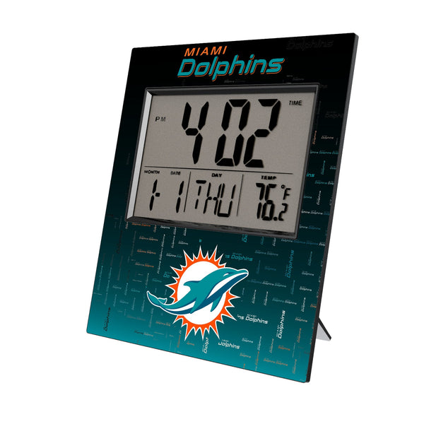 Miami Dolphins Quadtile Wall Clock