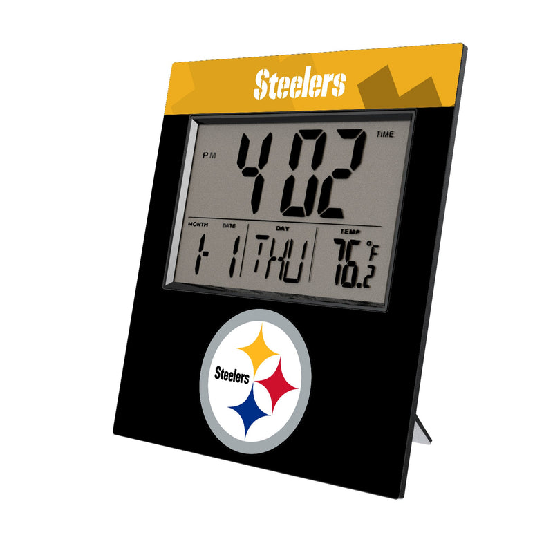 Pittsburgh Steelers Color Block Wall Clock