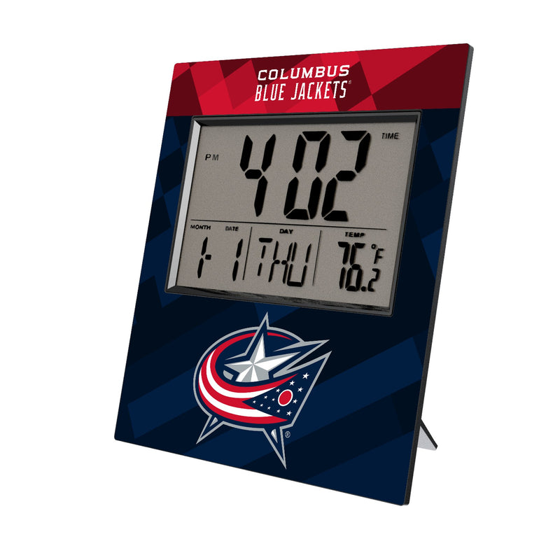 Columbus Blue Jackets Color Block Wall Clock