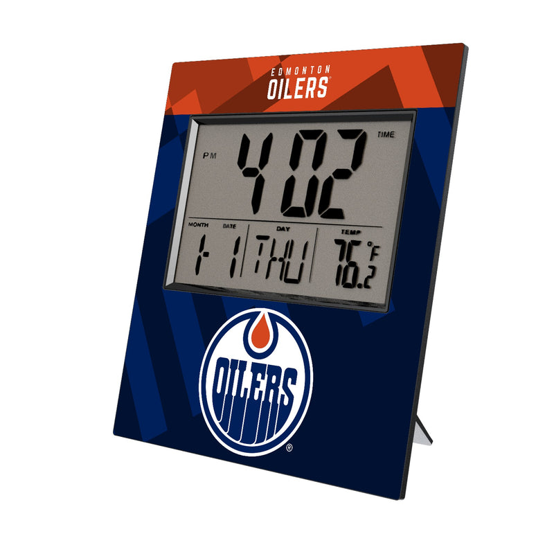 Edmonton Oilers Color Block Wall Clock