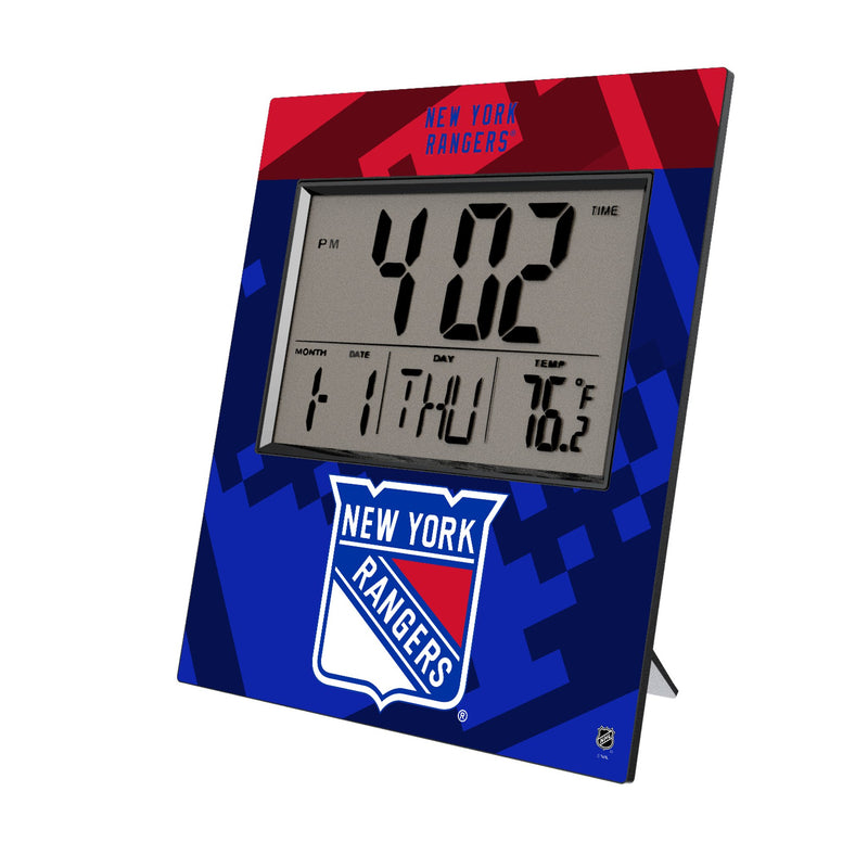 New York Rangers Color Block Wall Clock