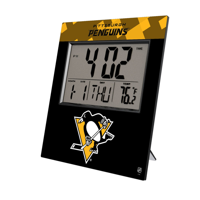 Pittsburgh Penguins Color Block Wall Clock