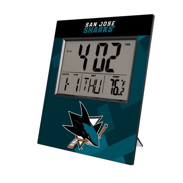 San Jose Sharks Color Block Wall Clock