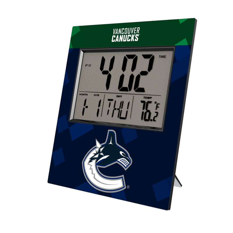 Vancouver Canucks Color Block Wall Clock