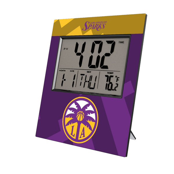 Los Angeles Sparks Color Block Wall Clock