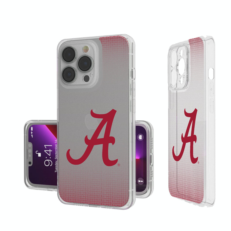 University of Alabama Crimson Tide Script A Linen iPhone Clear Phone Case