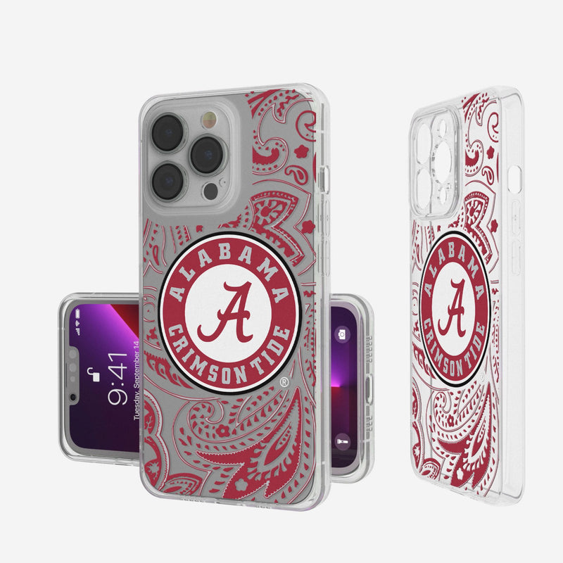 University of Alabama Crimson Tide Paisley iPhone Clear Phone Case