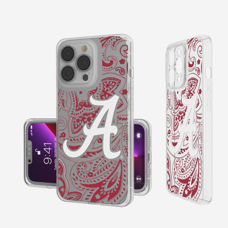 University of Alabama Crimson Tide Script A Paisley iPhone Clear Phone Case