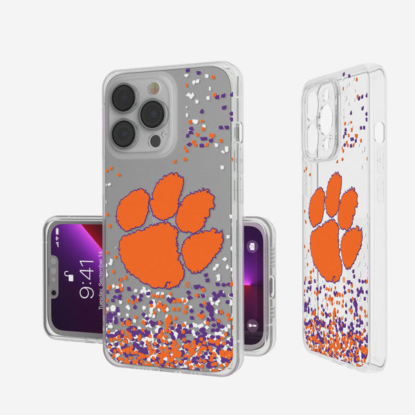 Clemson University Tigers Confetti iPhone Clear Phone Case