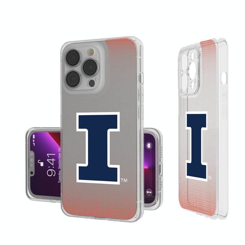 University of Illinois Fighting Illini Linen iPhone Clear Phone Case