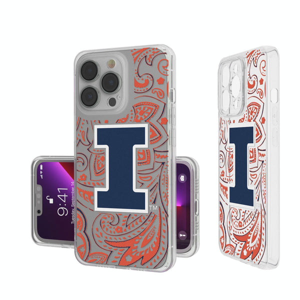 University of Illinois Fighting Illini Paisley iPhone Clear Phone Case