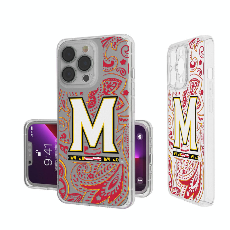 University of Maryland Terrapins Paisley iPhone Clear Phone Case