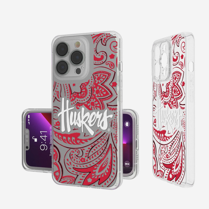 University of Nebraska Huskers Paisley iPhone Clear Phone Case