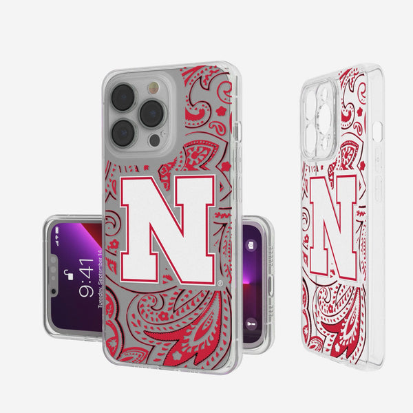 University of Nebraska Huskers Block N Paisley iPhone Clear Phone Case