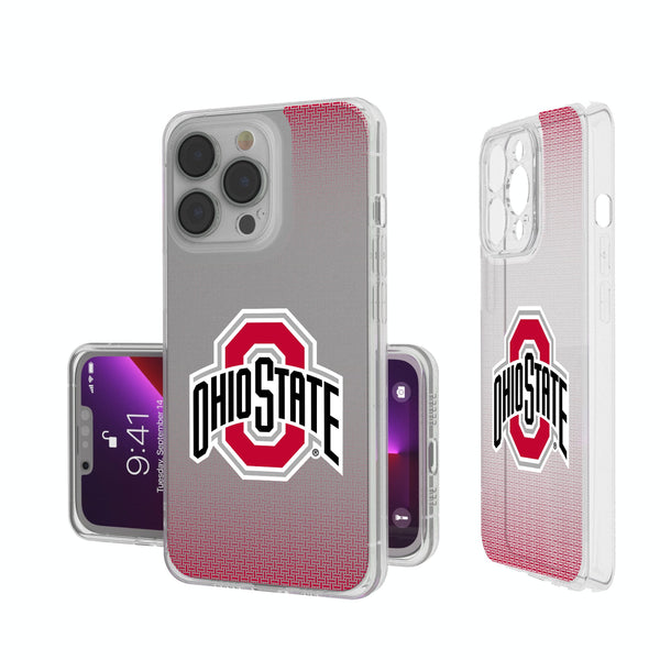 Ohio State University Buckeyes Linen iPhone Clear Phone Case