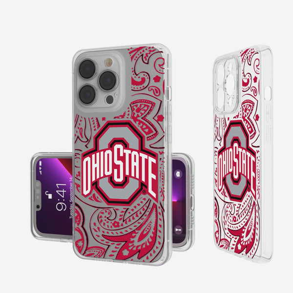 Ohio State University Buckeyes Paisley iPhone Clear Phone Case