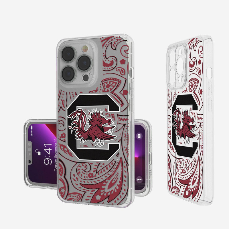 University of South Carolina Gamecocks Paisley iPhone Clear Phone Case