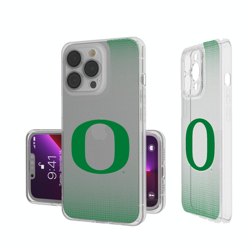 University of Oregon Ducks Linen iPhone Clear Phone Case