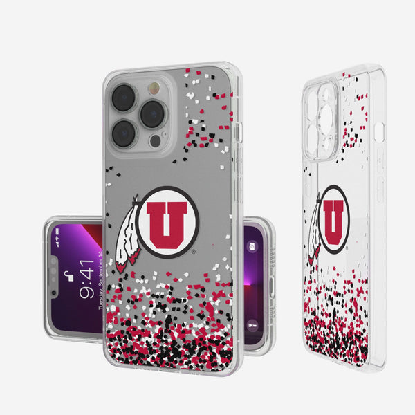 University of Utah Utes Confetti iPhone Clear Phone Case