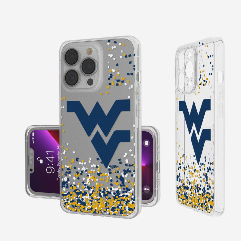 West Virginia University Mountaineers Confetti iPhone Clear Phone Case