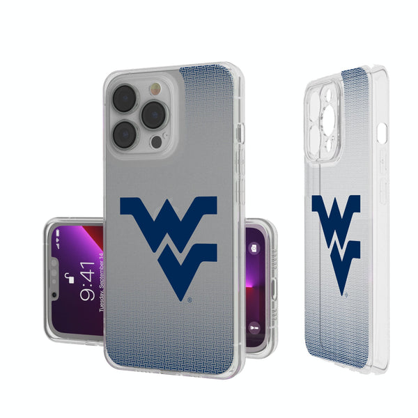 West Virginia University Mountaineers Linen iPhone Clear Phone Case