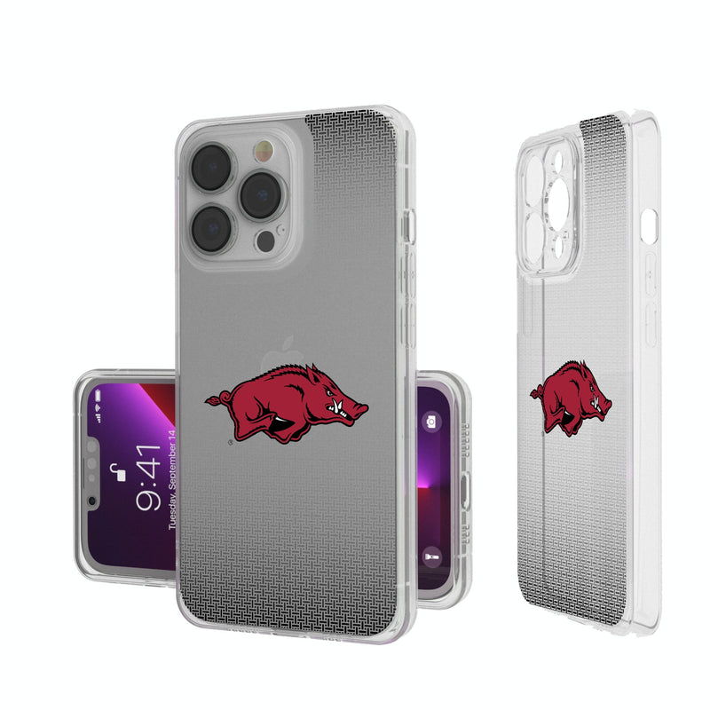 University of Arkansas Fayetteville Razorbacks Linen iPhone Clear Phone Case