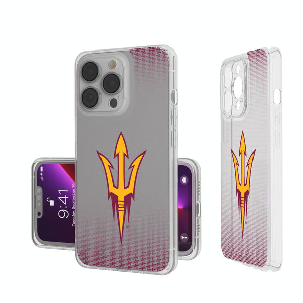 Arizona State University Sun Devils Linen iPhone Clear Phone Case