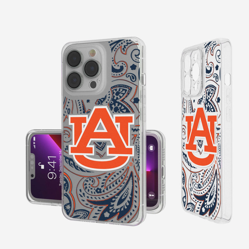 University of Auburn Tigers Paisley iPhone Clear Phone Case