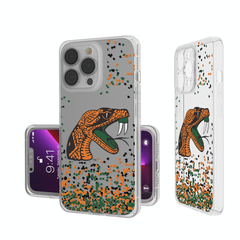 Florida A&M University Rattlers Confetti iPhone Clear Phone Case