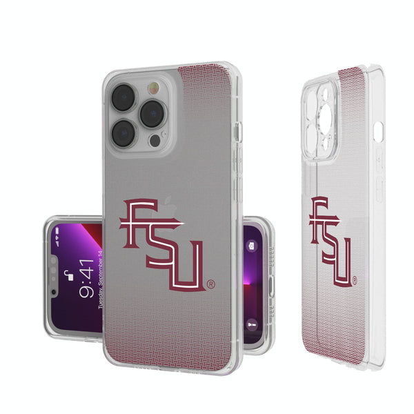 Florida State University Seminoles Athletic Wordmark Linen iPhone Clear Phone Case