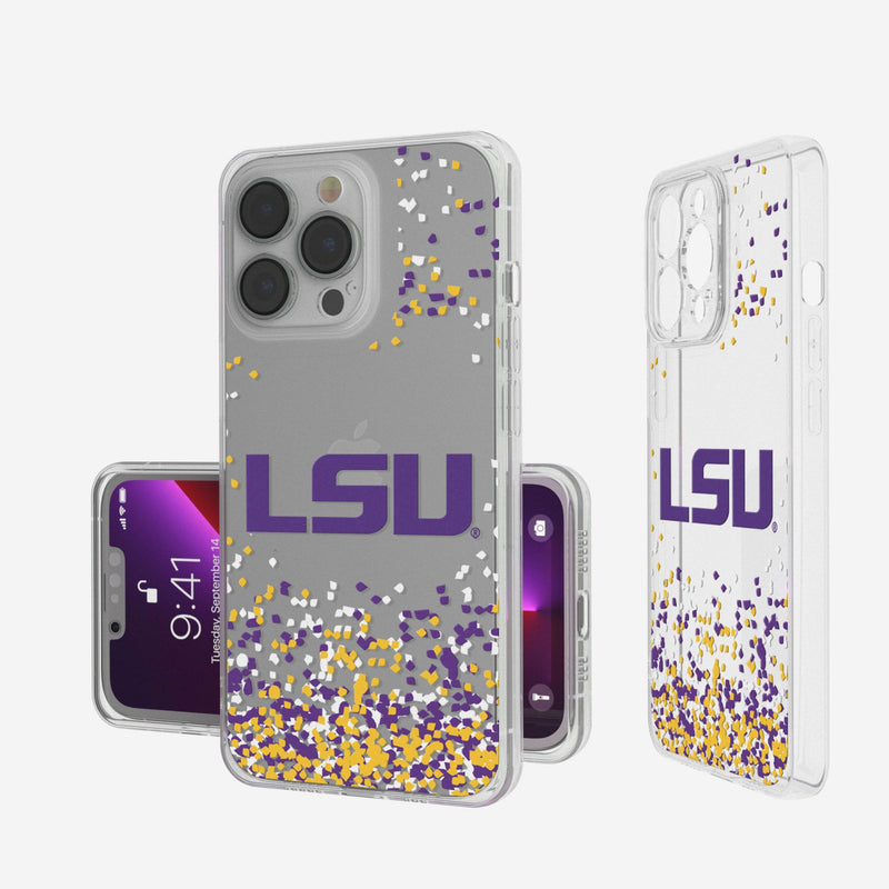 Louisiana State University Tigers Confetti iPhone Clear Phone Case