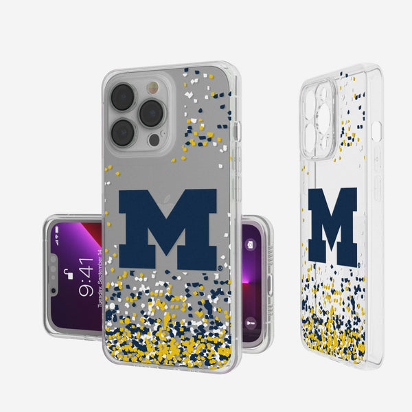 University of Michigan Wolverines Confetti iPhone Clear Phone Case