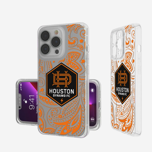 Houston Dynamo  Paisley iPhone Clear Phone Case