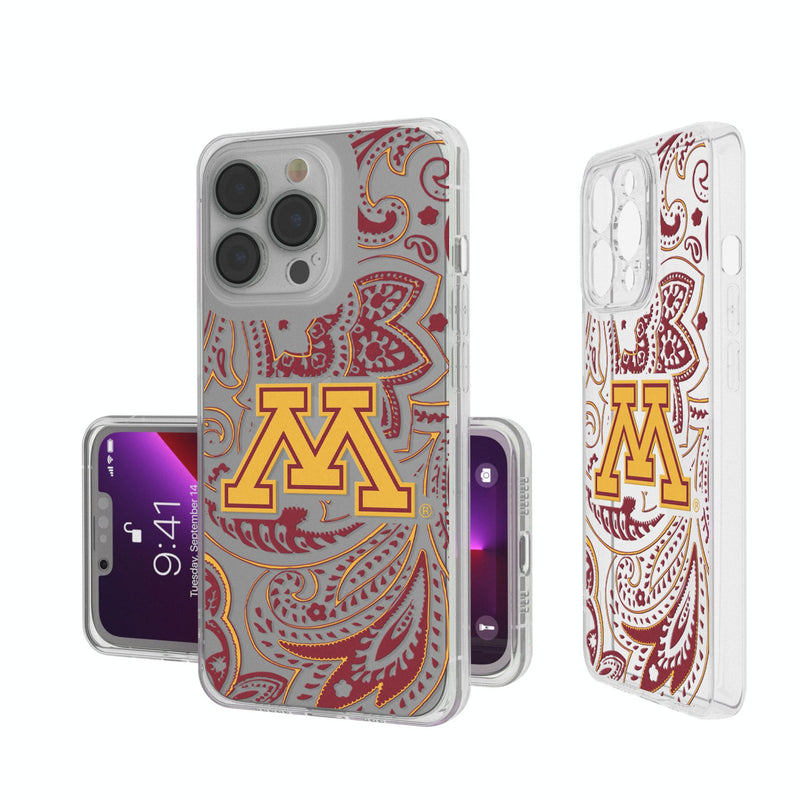 University of Minnesota Golden Gophers Paisley iPhone Clear Phone Case