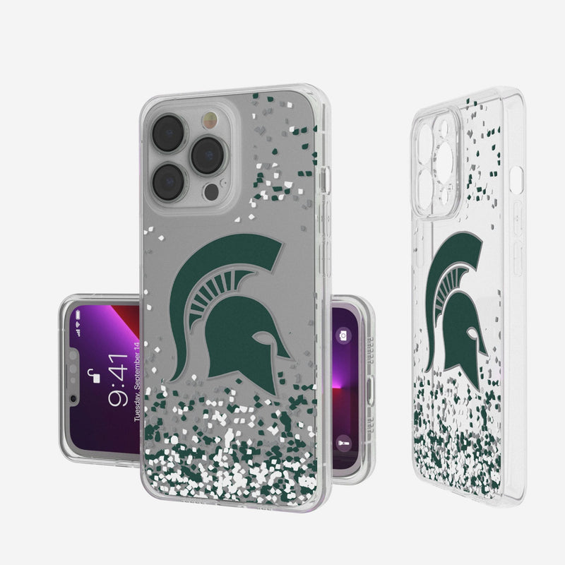 Michigan State University Spartans Confetti iPhone Clear Phone Case