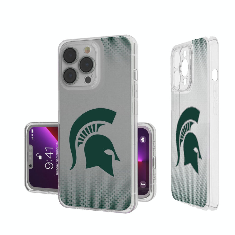 Michigan State University Spartans Linen iPhone Clear Phone Case