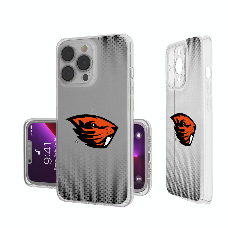 Oregon State University Beavers Linen iPhone Clear Phone Case