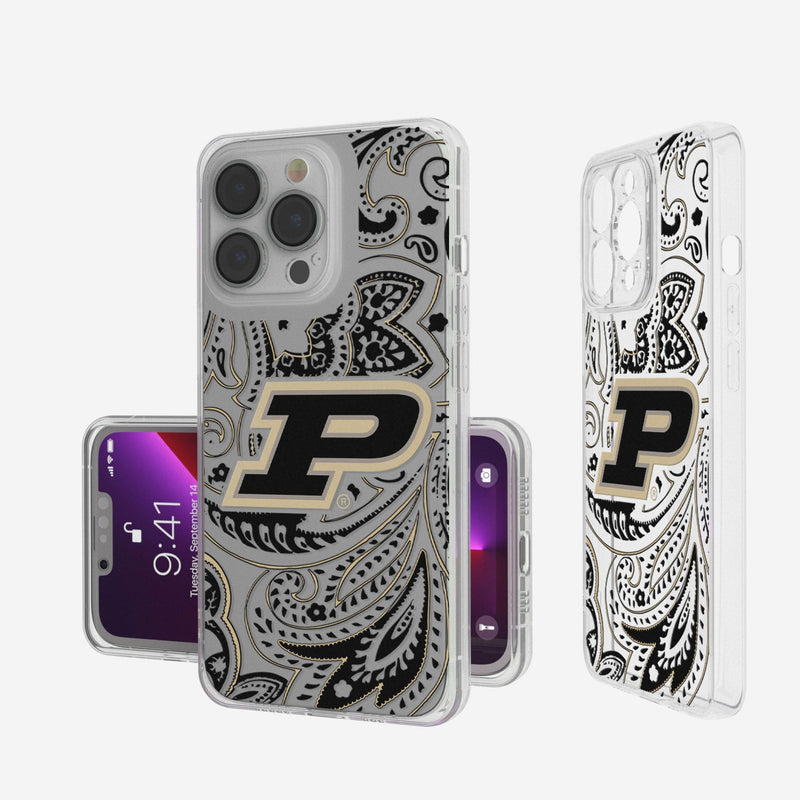 Purdue University Boilermakers Paisley iPhone Clear Phone Case