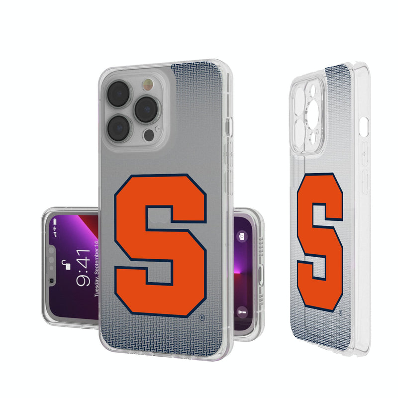 Syracuse University Orange Linen iPhone Clear Phone Case